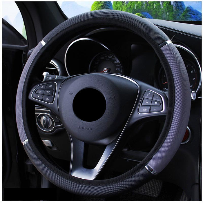 Universal Leather Steering Wheel Cover — AutoAccessories