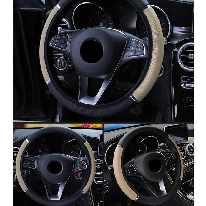 Universal Leather Steering Wheel Cover