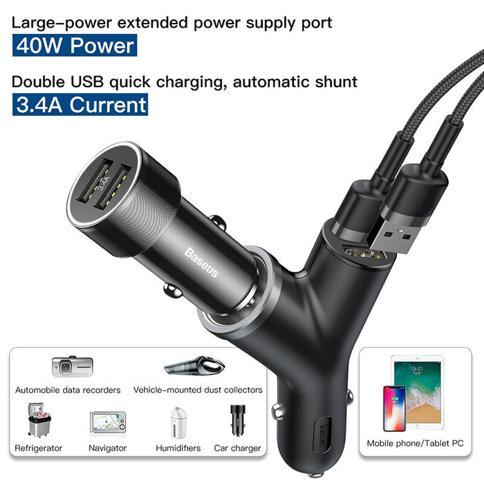 Car Charger with Dual USB