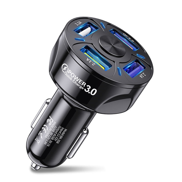 4 Point LED Car Charger